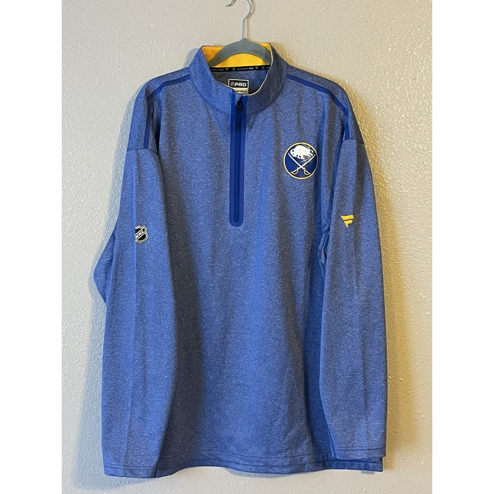 Men's‎ 3XL NWOT Buffalo Sabres Fanatics Authentic Pro 1/4 Zip Jacket Blue